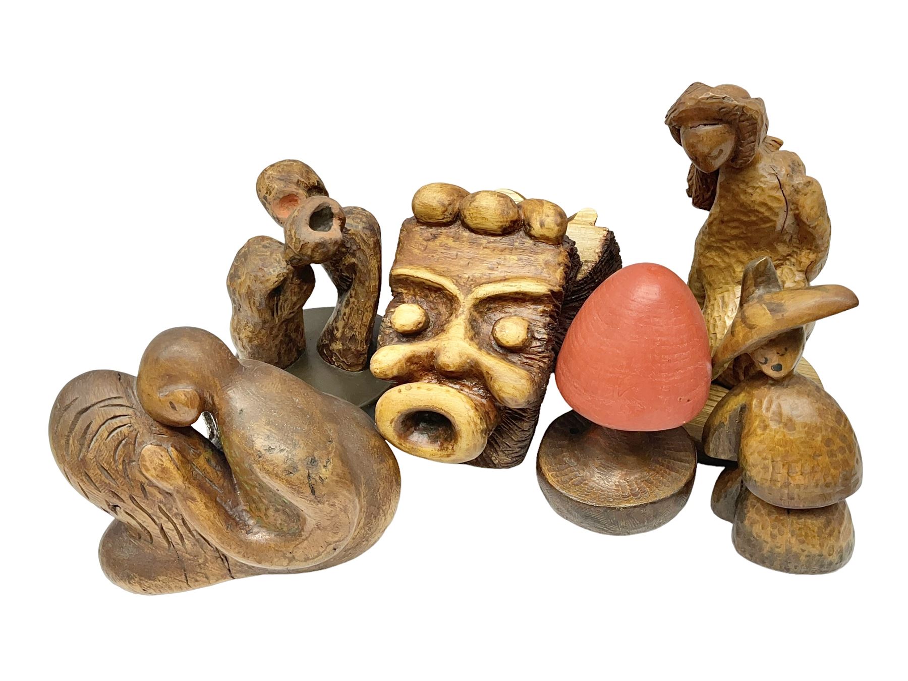 Helen Skelton (British 1933 – 2023): Six carved wooden sculptures
