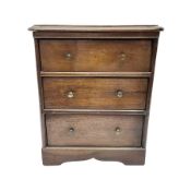 Miniature mahogany chest of draws