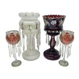 Bohemian red glass lustre