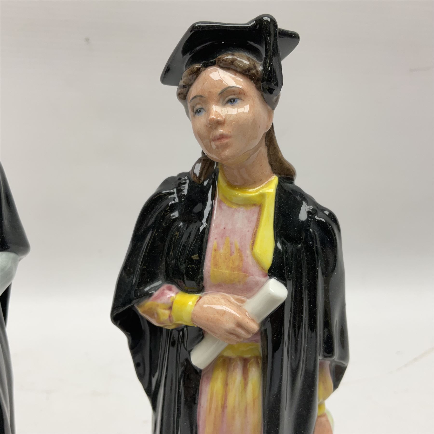 Pair of Royal Doulton figures of The Graduate - Image 5 of 9