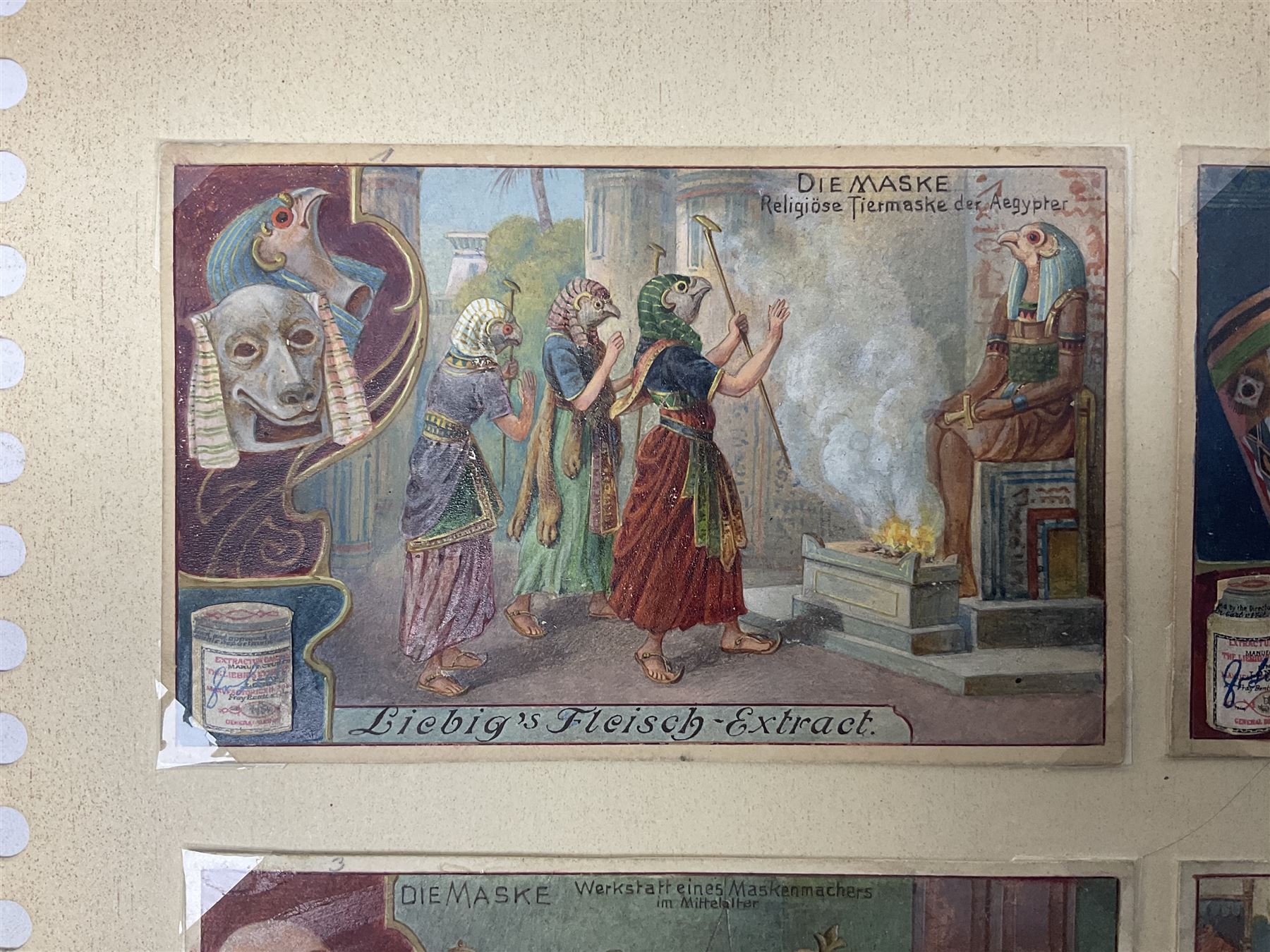 Six original Liebig watercolour illustrations: 'Le Masque' 1912 - Image 2 of 9