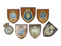 Six Naval wall shields