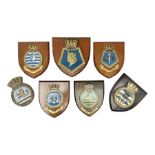 Six Naval wall shields