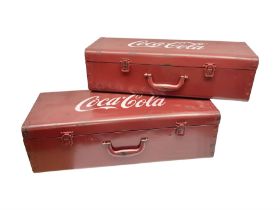 Two reproduction Coca Cola trunks