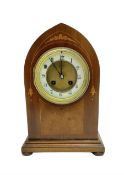 French - mahogany 8-day lancet clock c1910