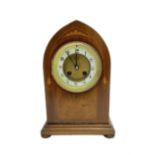 French - mahogany 8-day lancet clock c1910