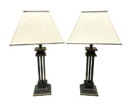 Pair of Marks and Spencers metal framed table lamps