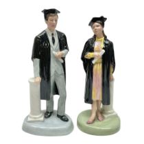 Pair of Royal Doulton figures of The Graduate