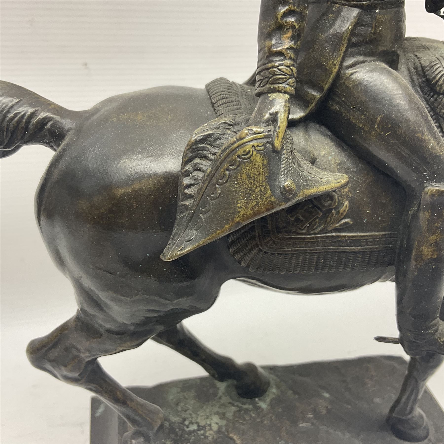 Bronze figurine of Napoleon on horseback upon a rectangular base - Image 4 of 13