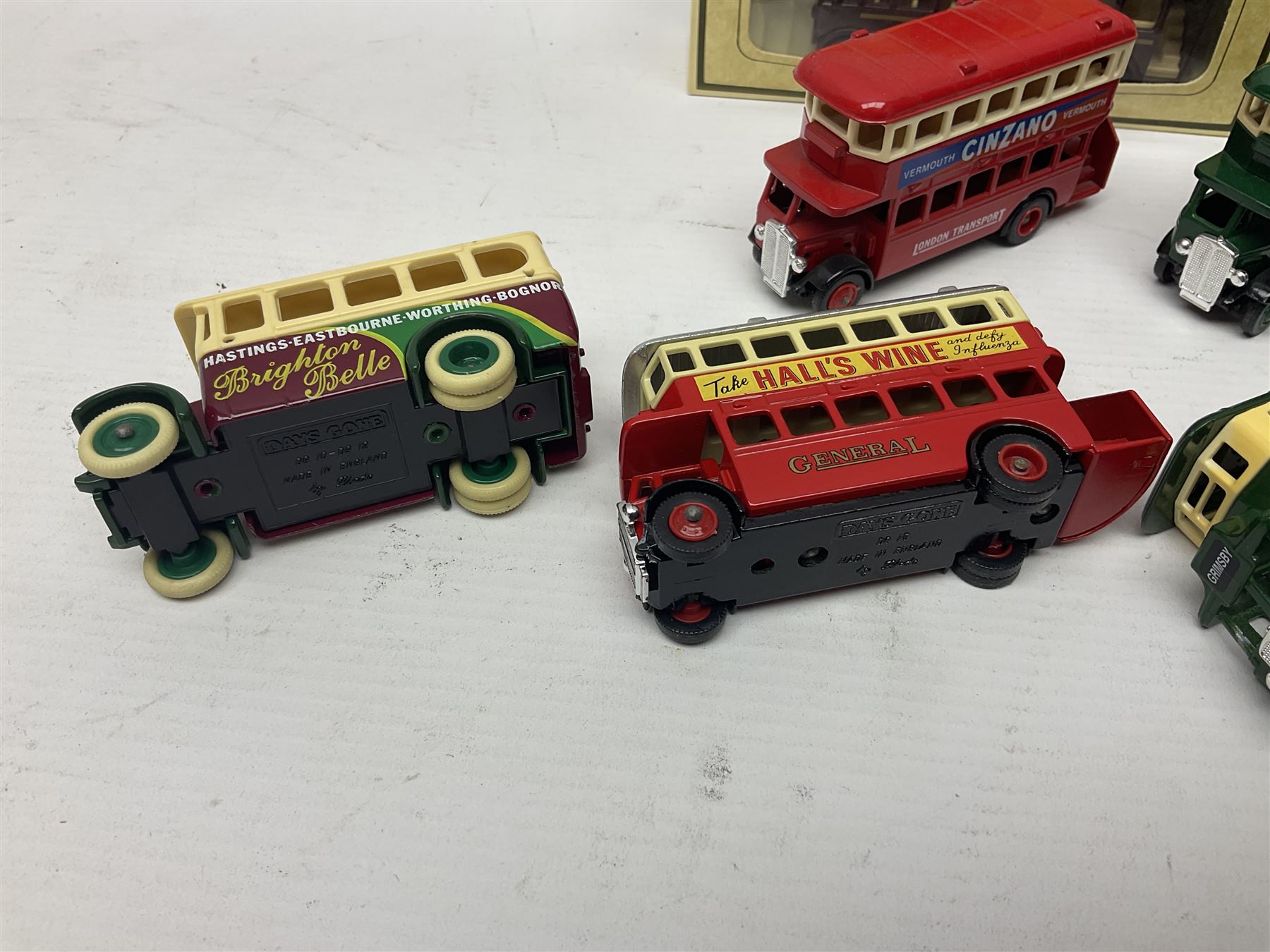 Two Brimtoy tin-plate model double decker buses - Image 10 of 13