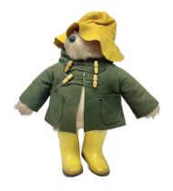 Vintage Paddington Bear teddy with yellow felt hat