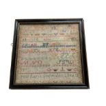 Victorian needlework sampler