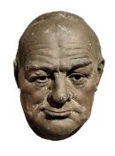 Composite cast head of Sir Winston Churchill