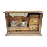 Late Victorian oak correspondence cabinet