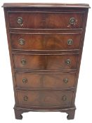 Georgian design mahogany bow front pedestal chest