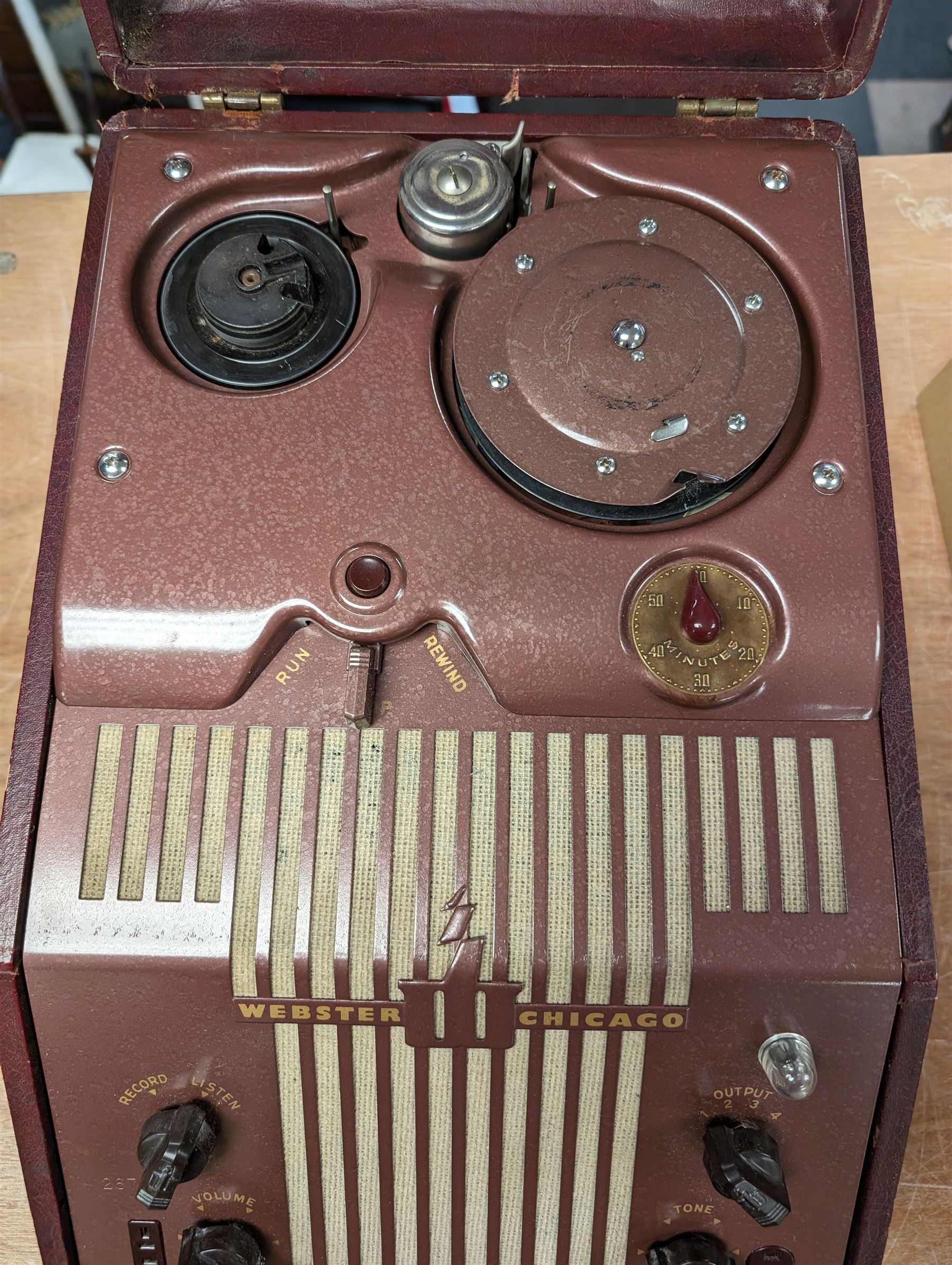 1940s Webster Chicago Electronic Memory tape recorder - Image 5 of 5