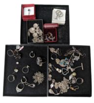 Silver and costume jewellery