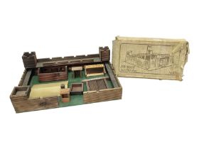 Two c.1960s ‘Fort Cherokee’ wooden forts comprising Cherilea and Joytoys in original box