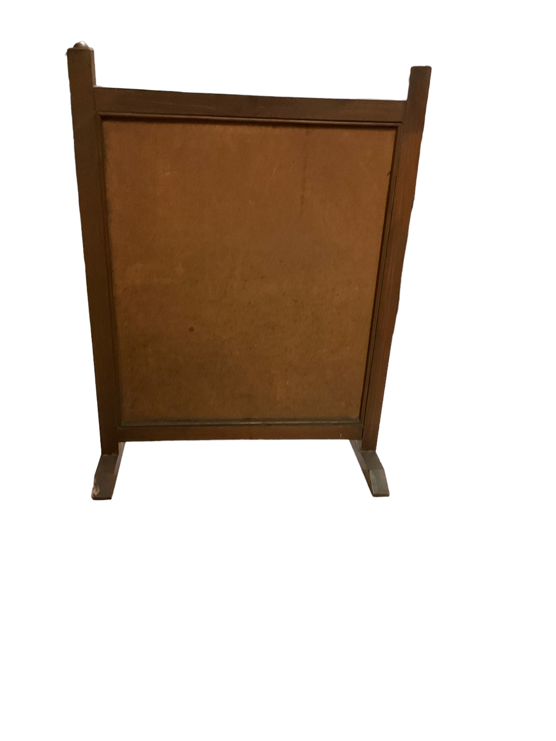 20th century stained wooden fire screen - Image 2 of 3