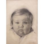 John Richard Townsend (British 1930-): Portrait of a Baby