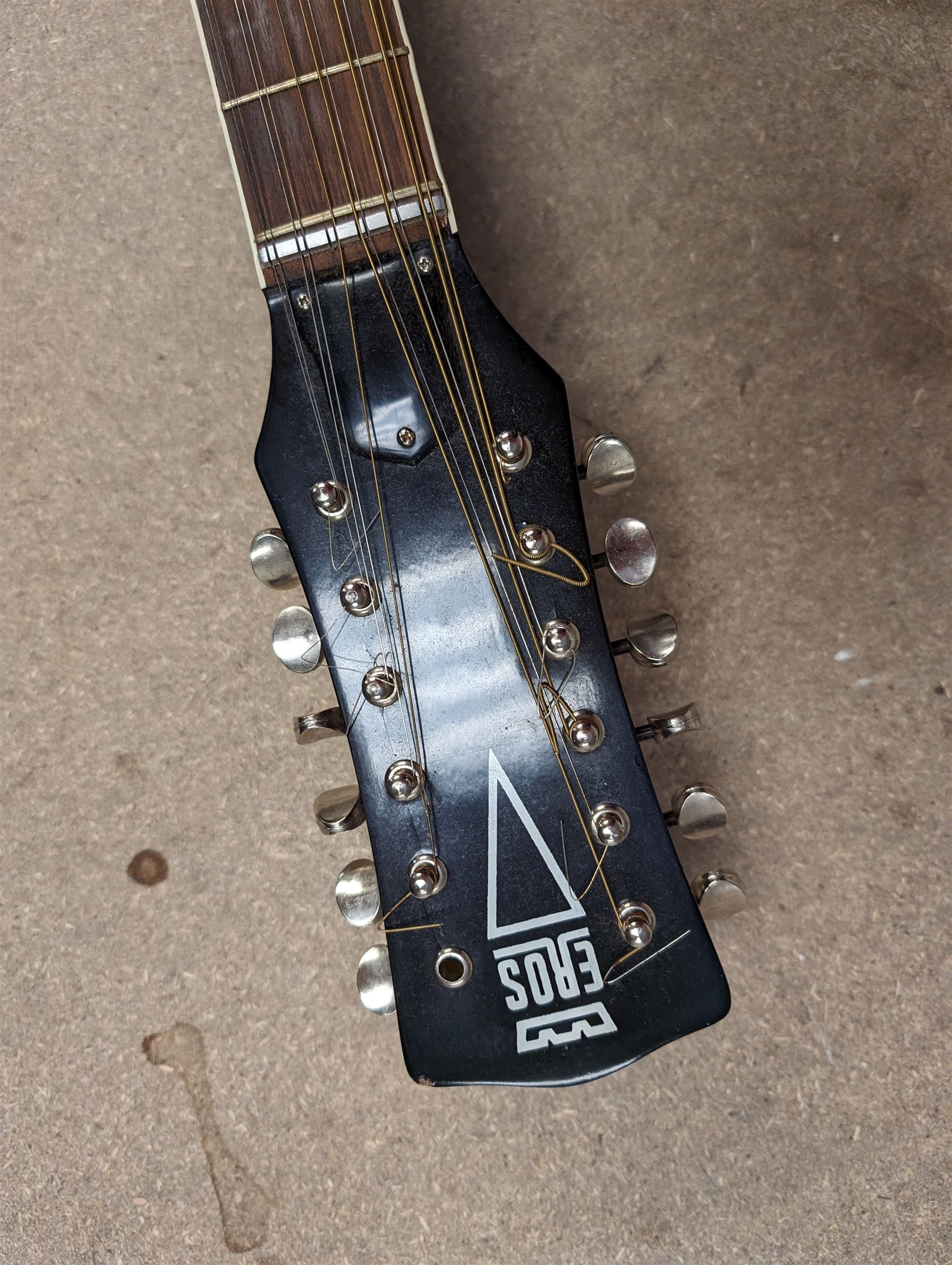E-Ros model 612 twelve string acoustic guitar - Image 4 of 4