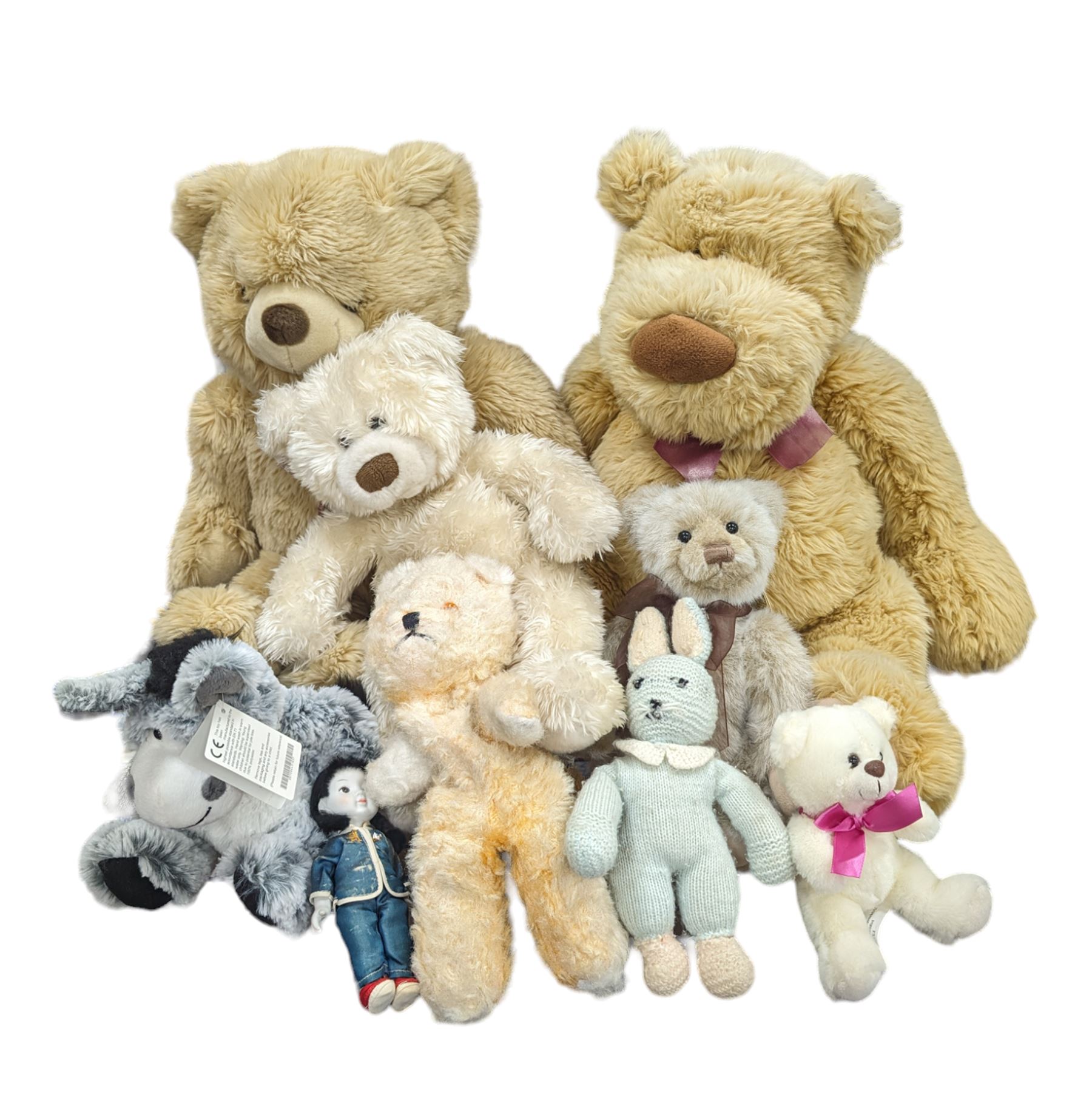 Small Charlie Bear 'Zoe' and a collection of other teddy bears and soft toys