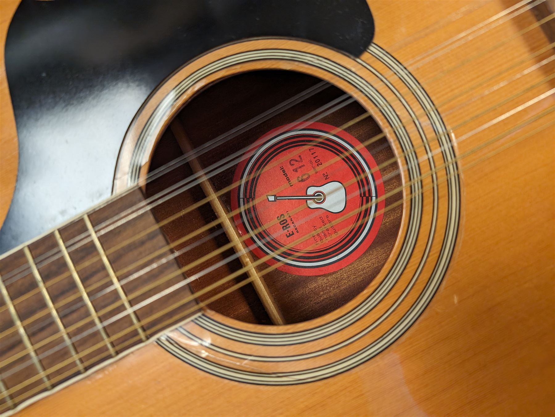 E-Ros model 612 twelve string acoustic guitar - Image 3 of 4