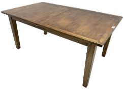 Contemporary elm extending dining table