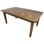 Contemporary elm extending dining table