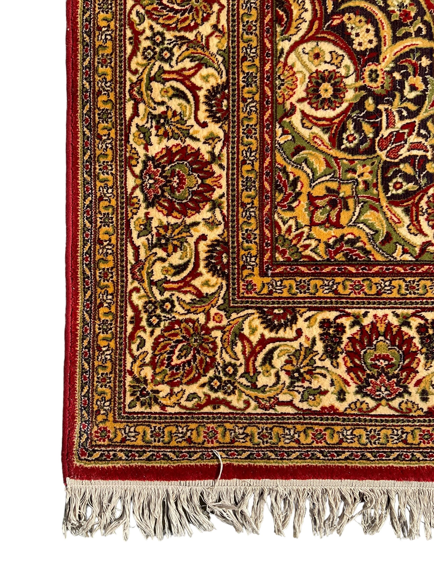 Persian design crimson ground carpet - Image 3 of 5