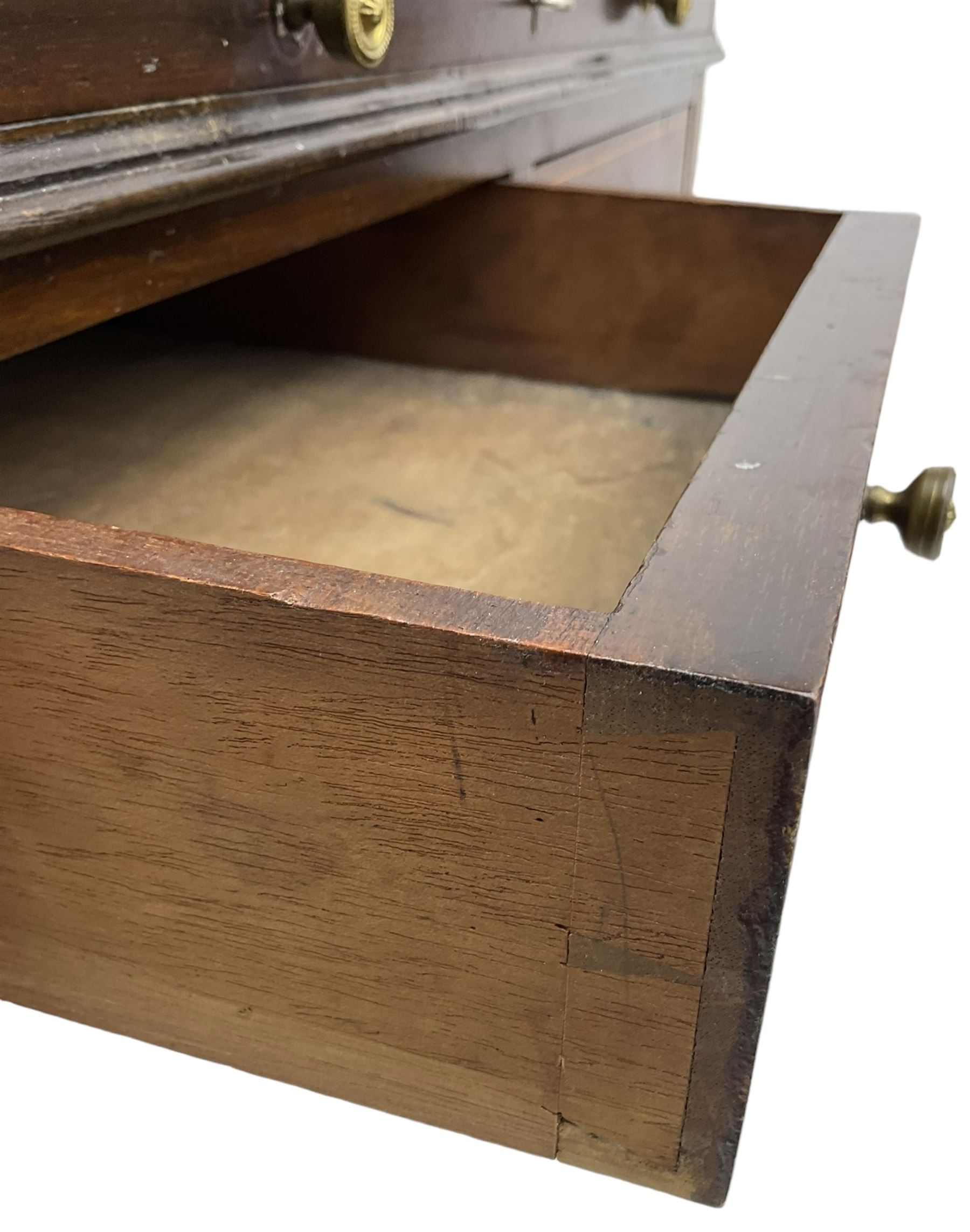 Edwardian inlaid mahogany and satinwood strung cylinder desk - Image 5 of 7