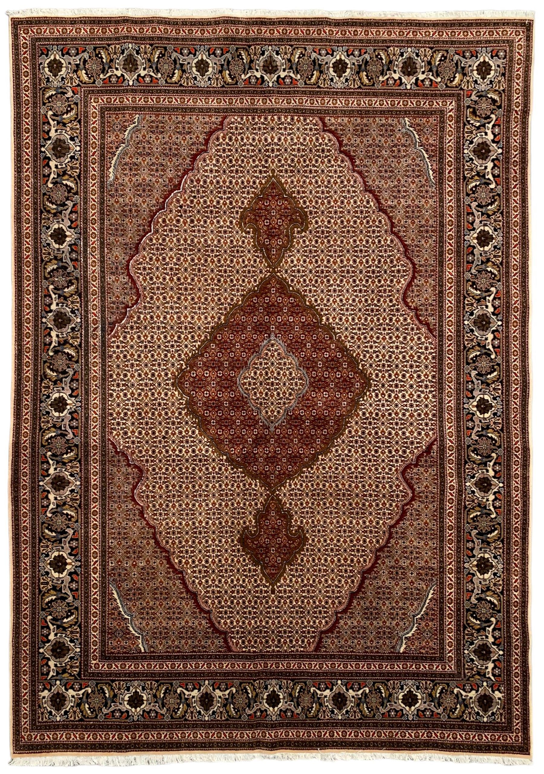 Persian Bidjar peach ground rug