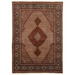 Persian Bidjar peach ground rug