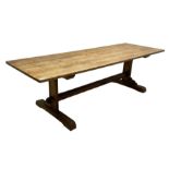 Rustic pine refectory table