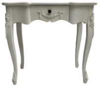 French design white painted console table