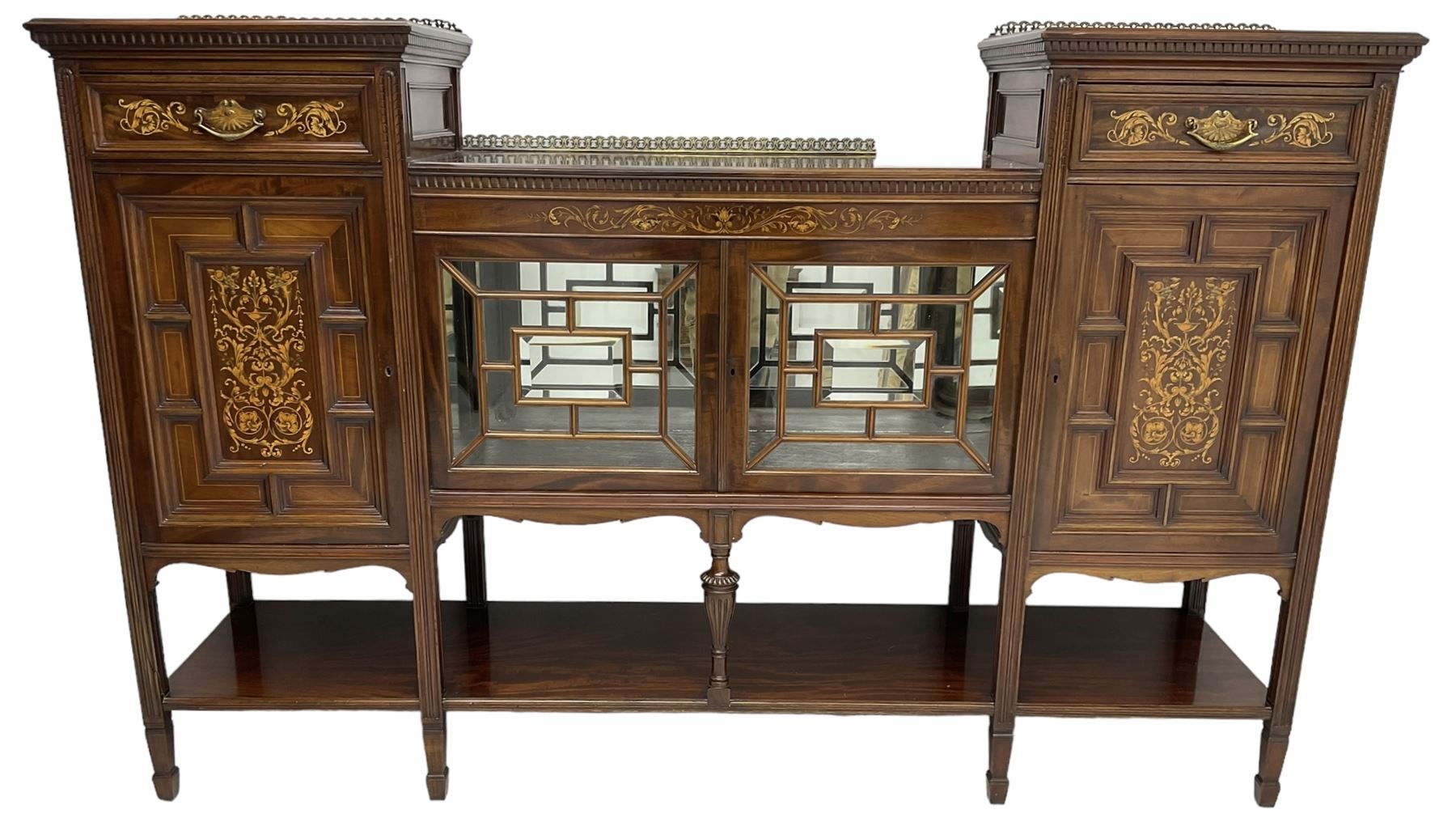 Late Victorian mahogany drop-centre sideboard - Image 2 of 9