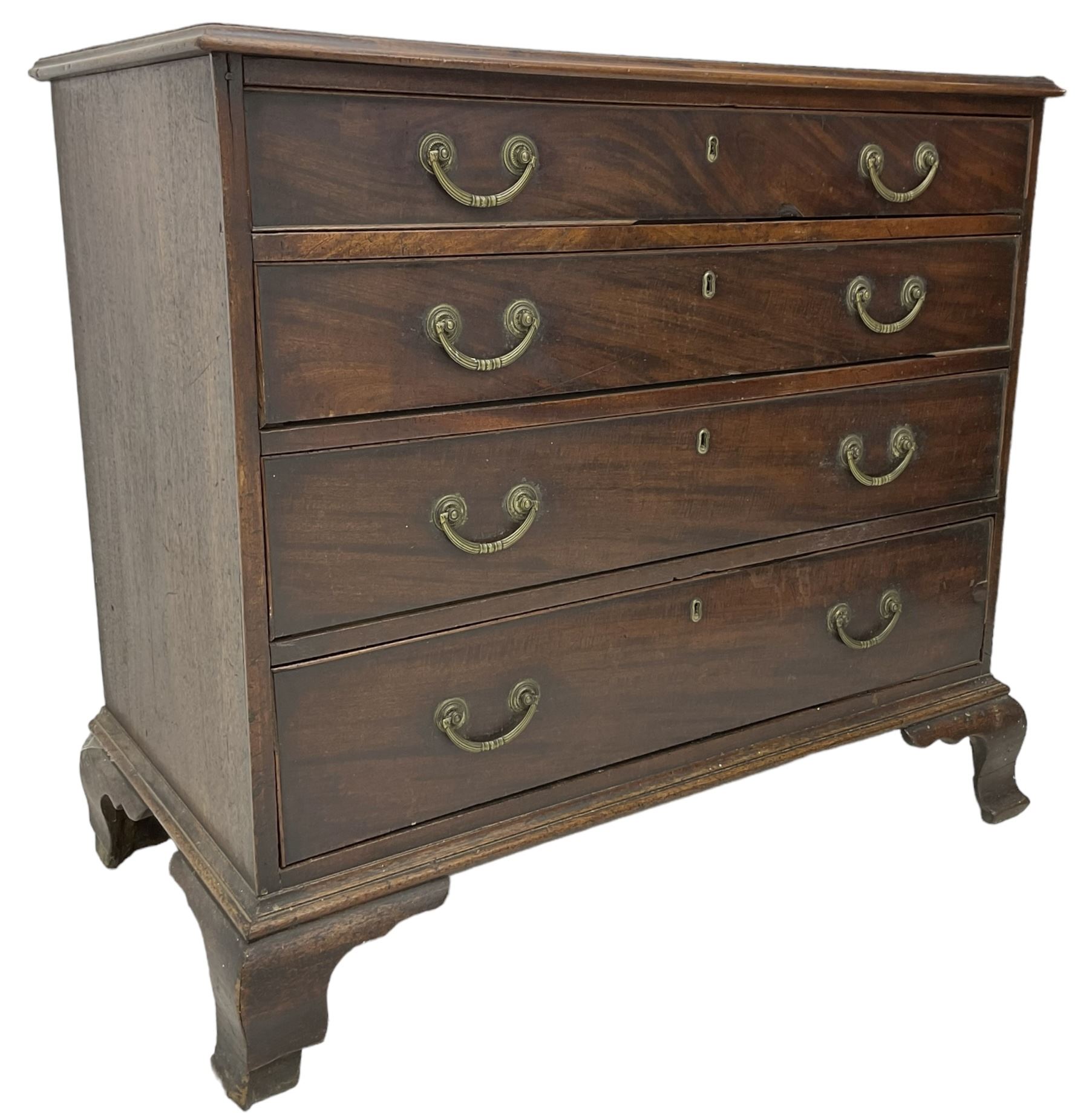 George III figured mahogany chest - Bild 3 aus 8