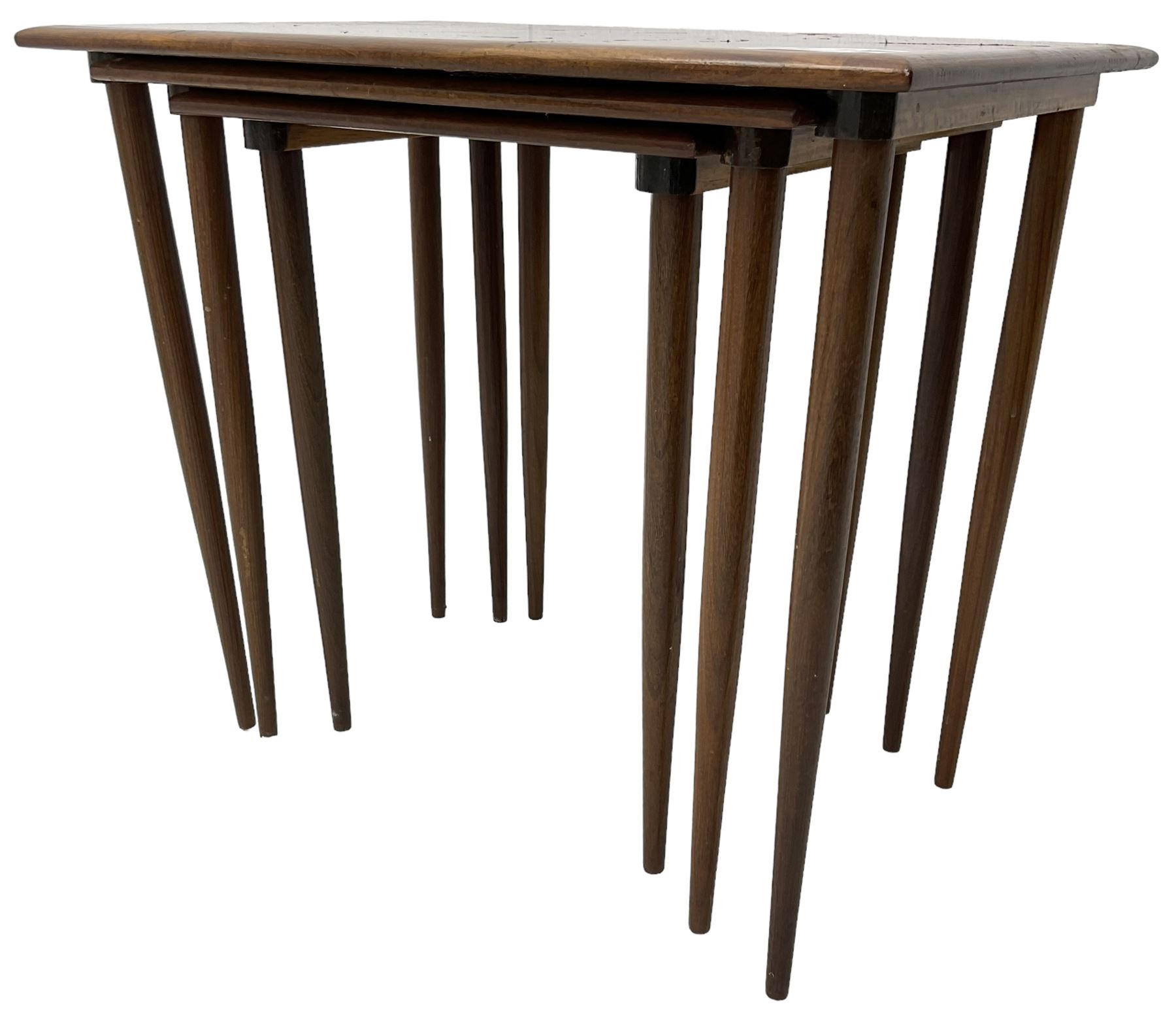 Mid-20th century teak nest of three tables - Image 2 of 7