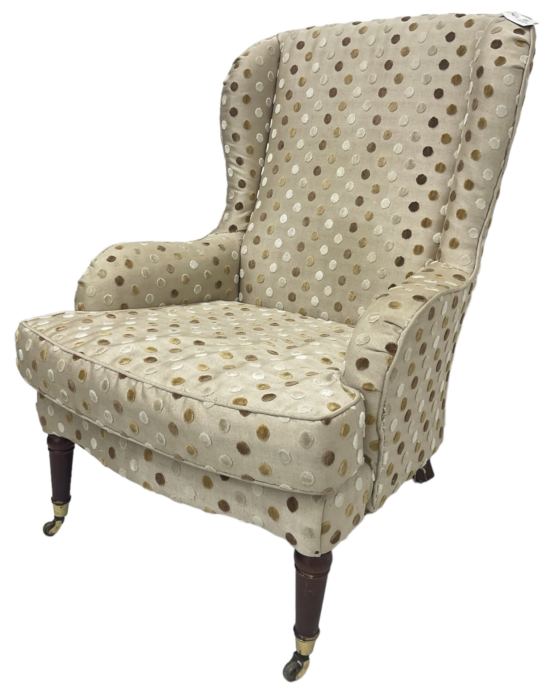 Victorian design wingback armchair - Image 3 of 7