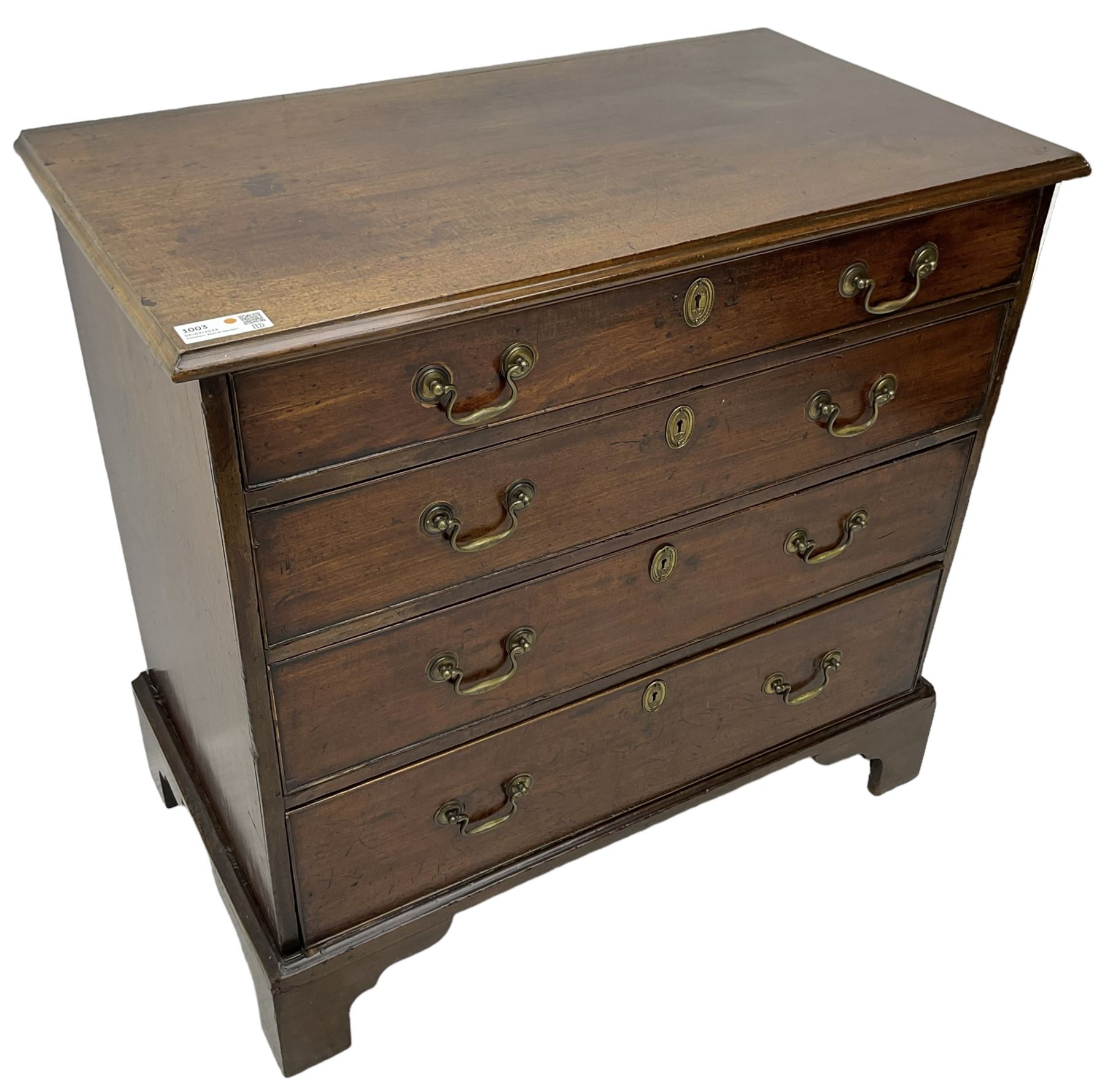 George III mahogany chest - Image 7 of 7