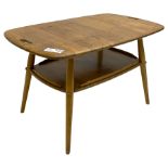 Ercol - mid-20th century elm and beech model. 457 butler's tray two-tier coffee table