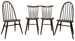 Ercol - pair of elm and beech 'Windsor' hoop and stick back chairs; Drevounia - pair of mid-20th cen