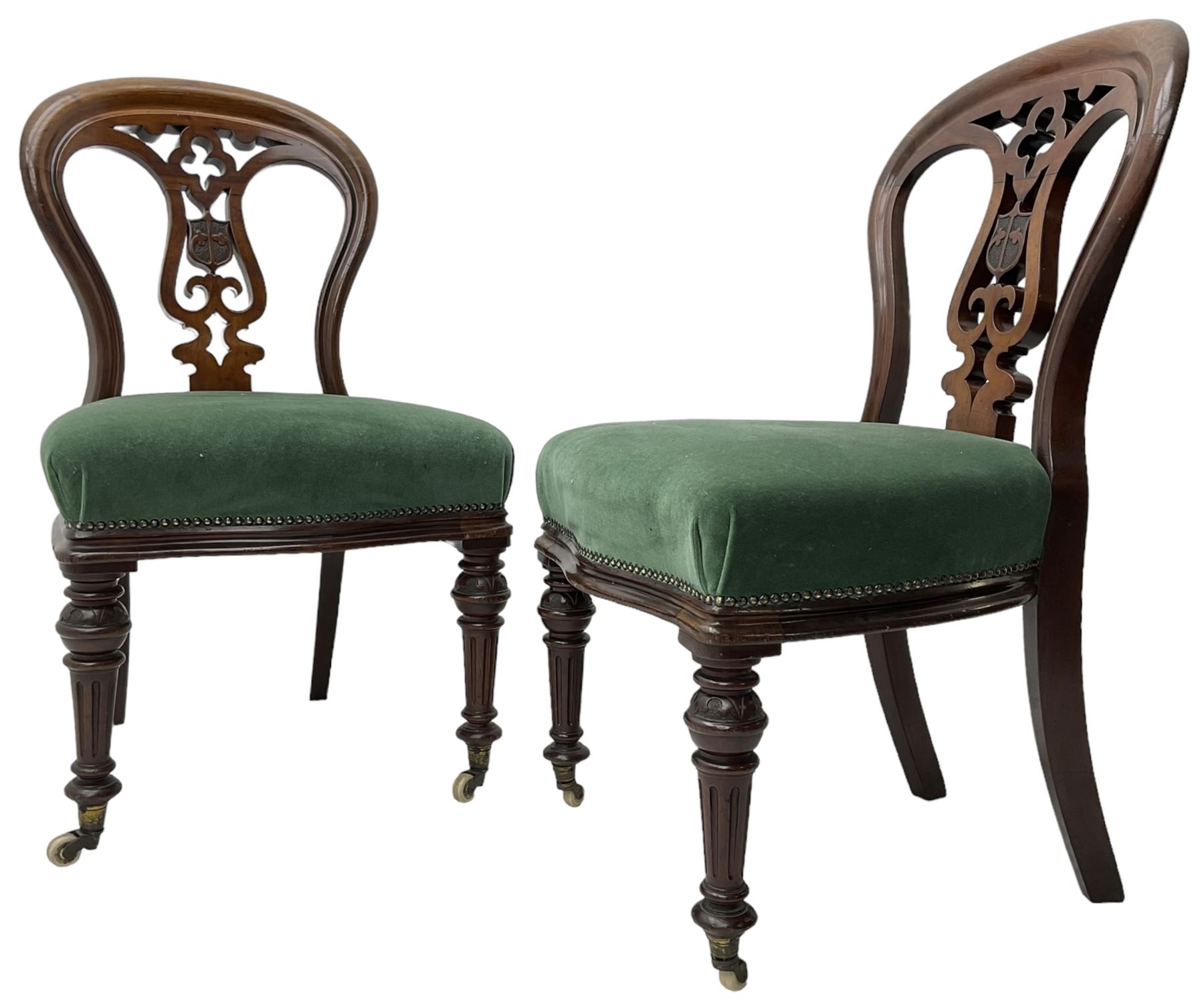 Pair of Victorian mahogany dining chairs - Image 5 of 6