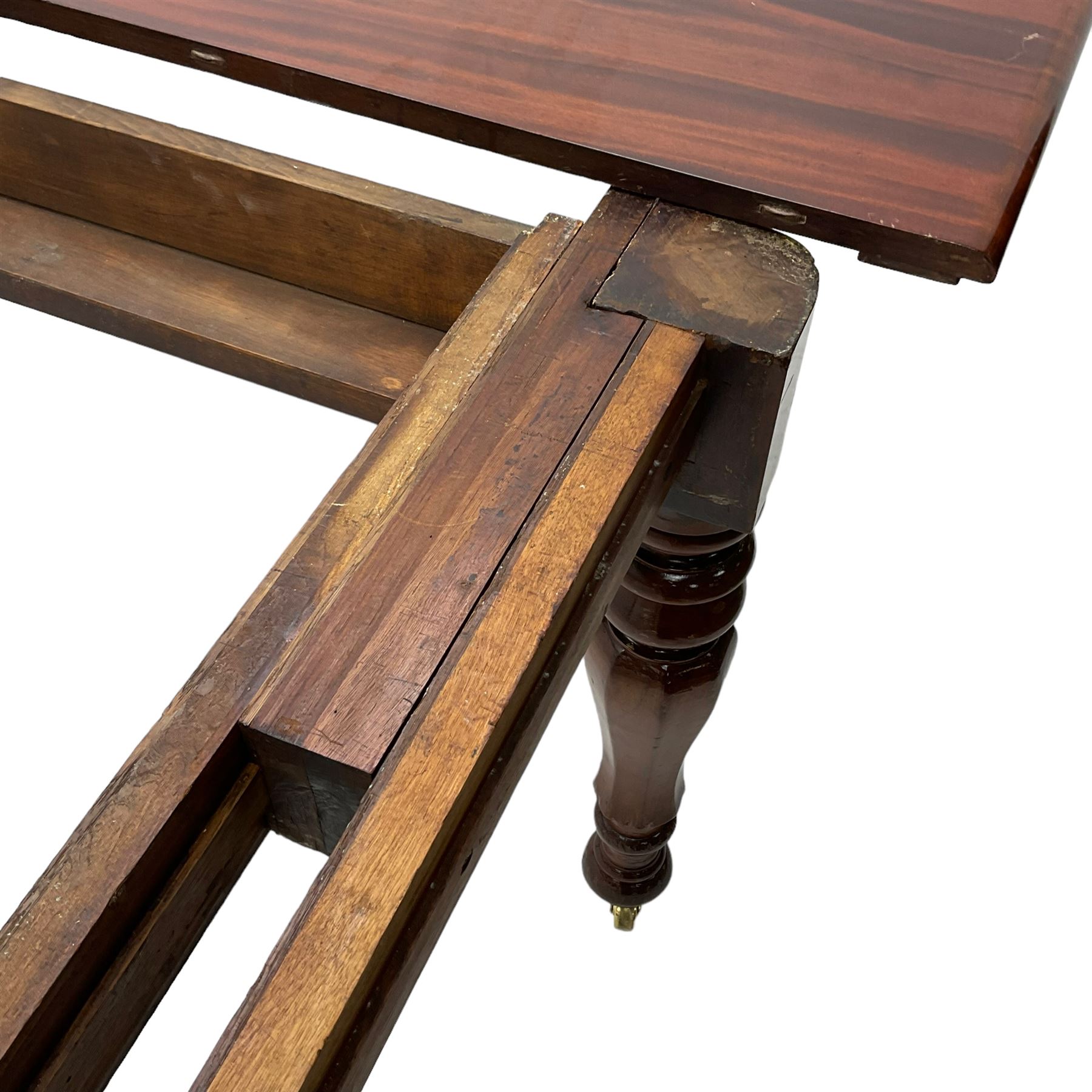 19th century mahogany extending dining table with three additional leaves - Image 12 of 15