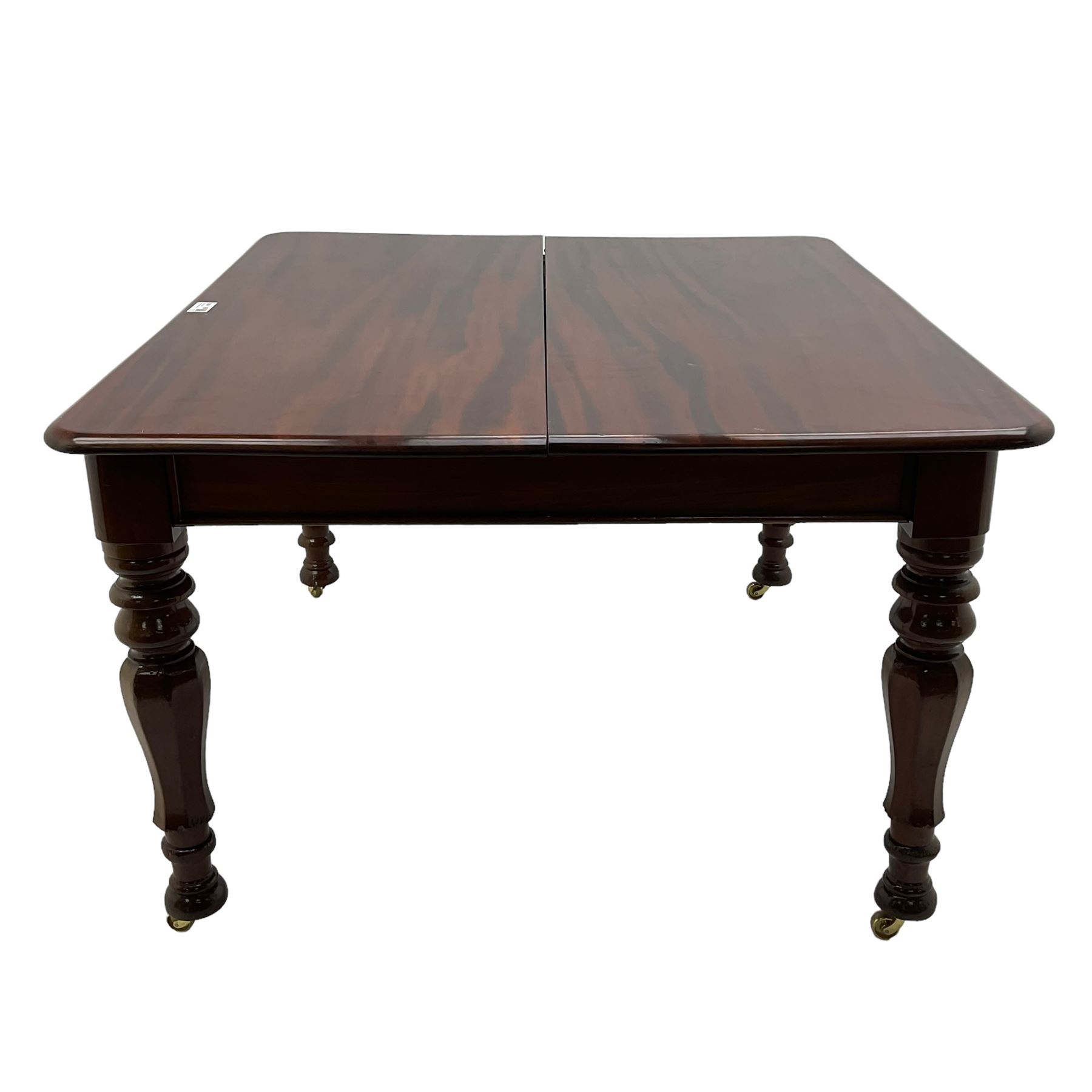 19th century mahogany extending dining table with three additional leaves - Image 8 of 15