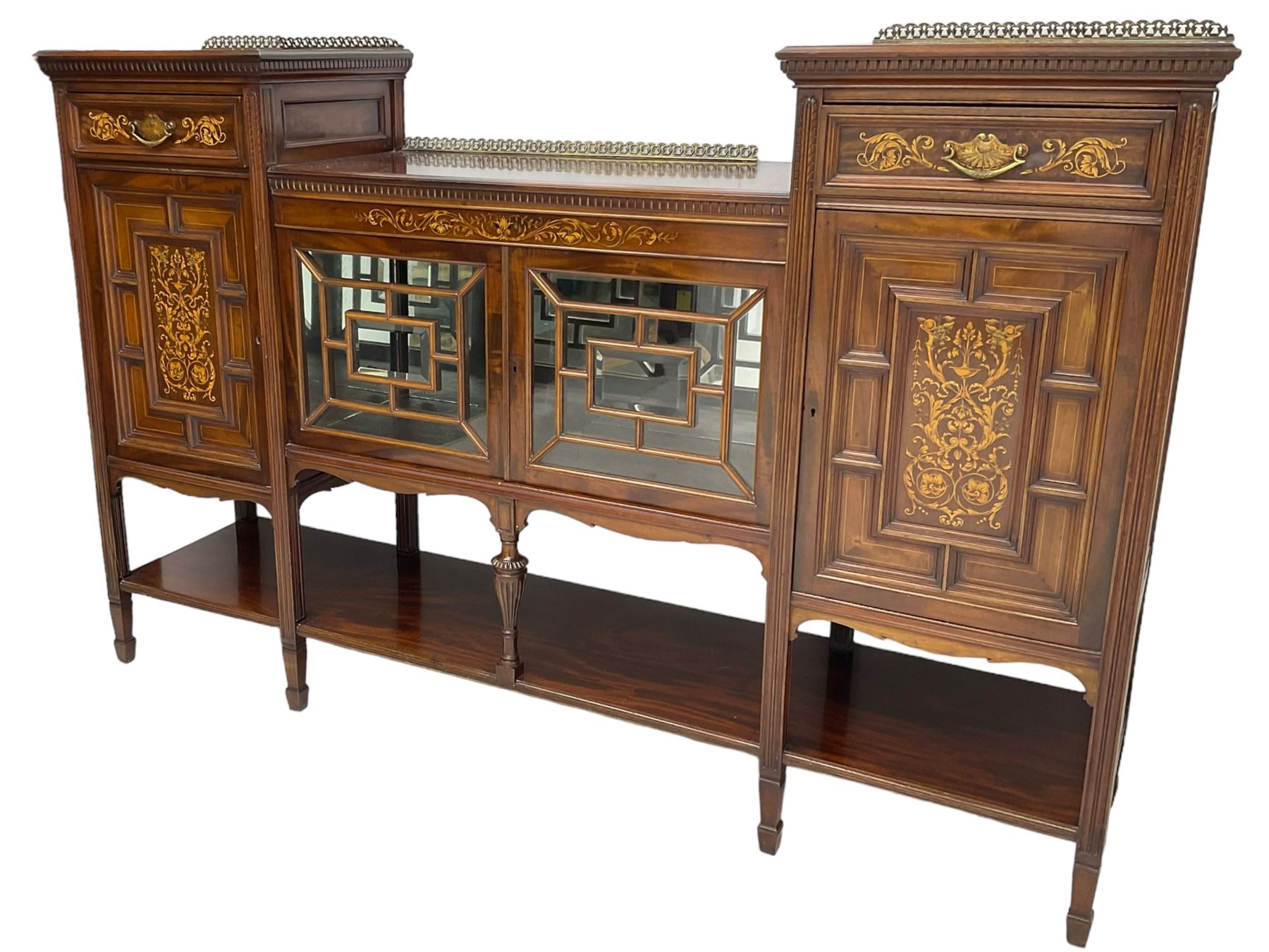 Late Victorian mahogany drop-centre sideboard - Image 5 of 9