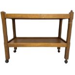 Rabbitman - adzed oak two-tier drinks trolley