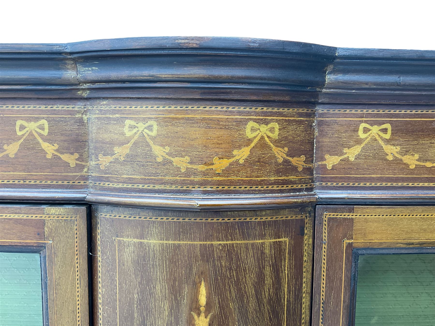 Edwardian inlaid mahogany display cabinet - Bild 5 aus 9