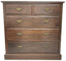 Late Victorian walnut chest