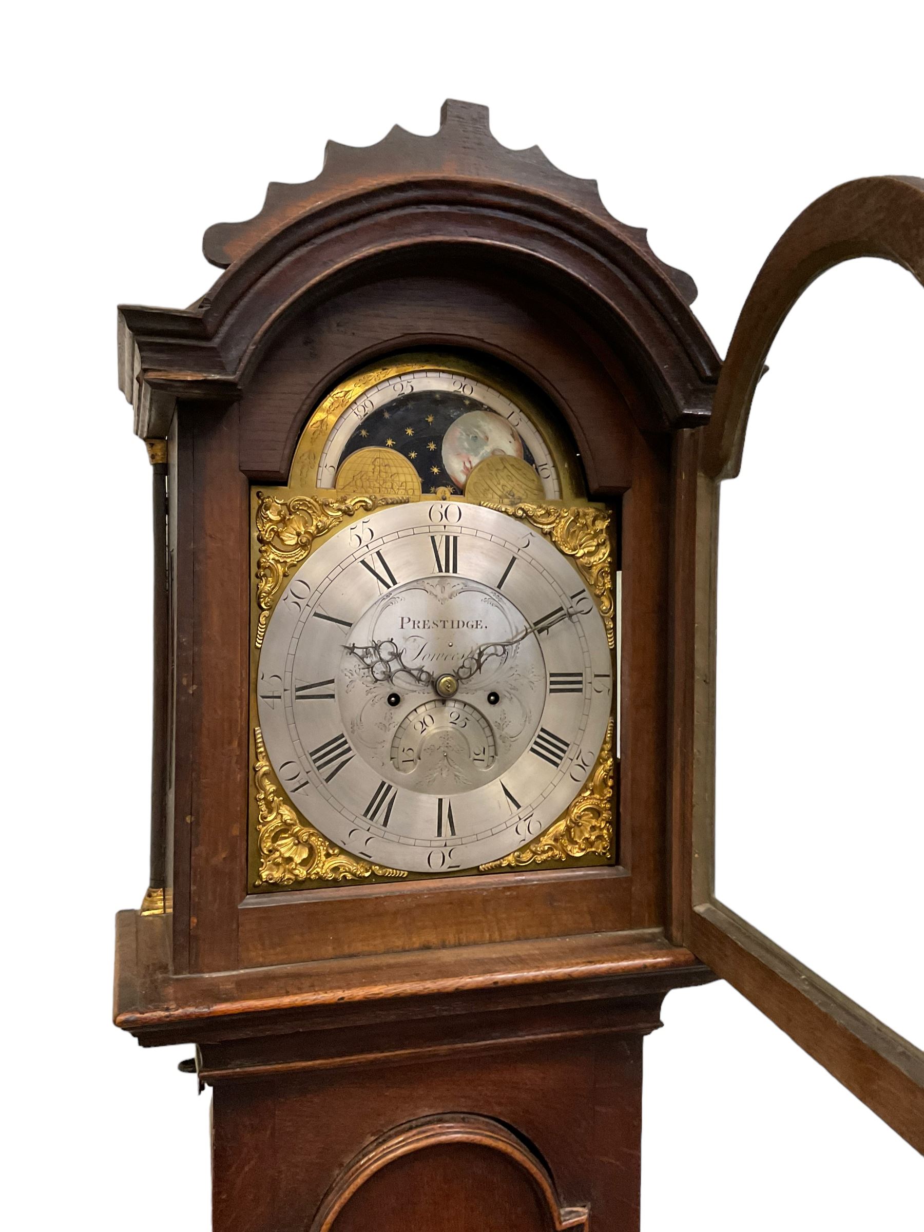 Walter Prestidge of Towcester (Northants) 8-day oak cased longcase clock c1770 - Image 4 of 6